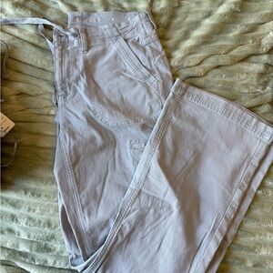 American Eagle Outfitters Gray Flare Wide Leg Jeans